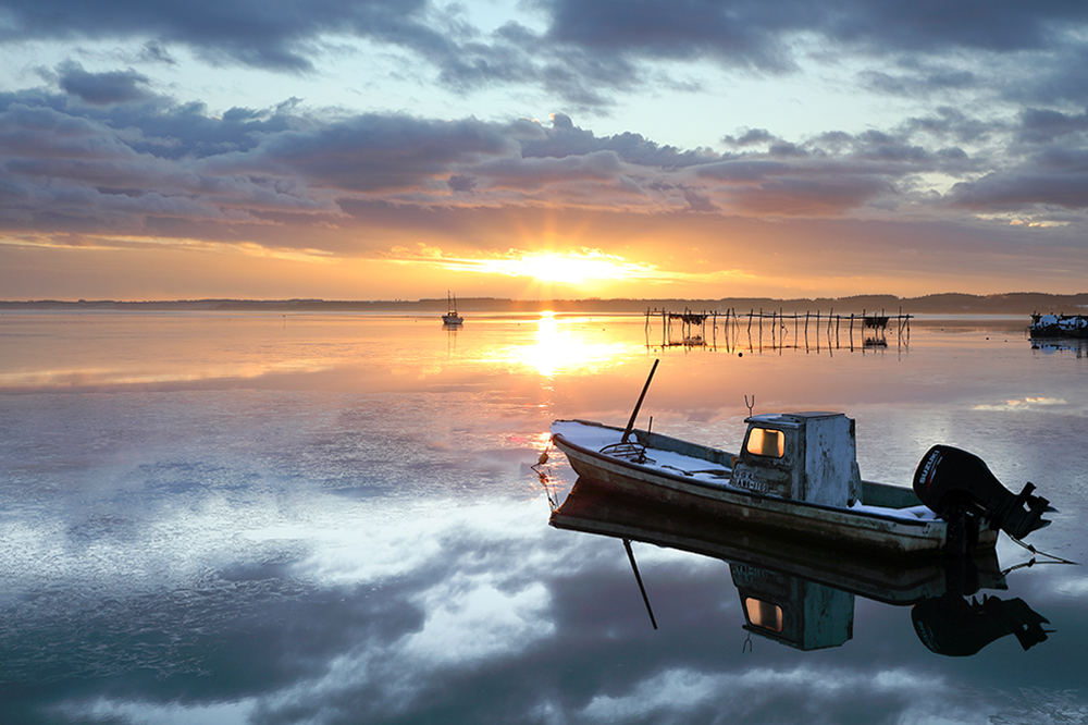 東北町:写真:小川原湖初日の出